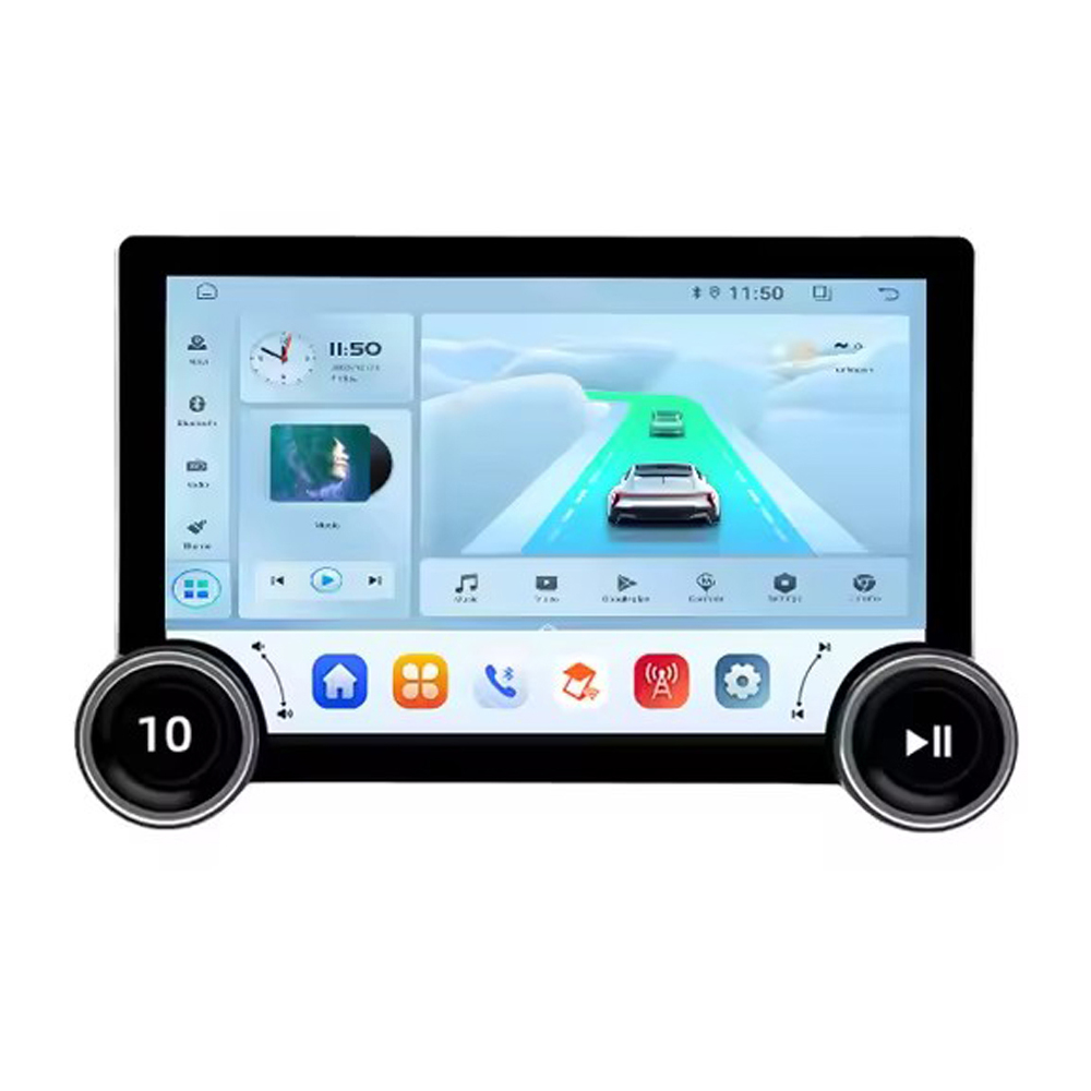 11.5 Inch Screen Diamond 2K  Dual Knob Android 14 car radio Multimedia player CarPlay Android automatic GPS Car audio
