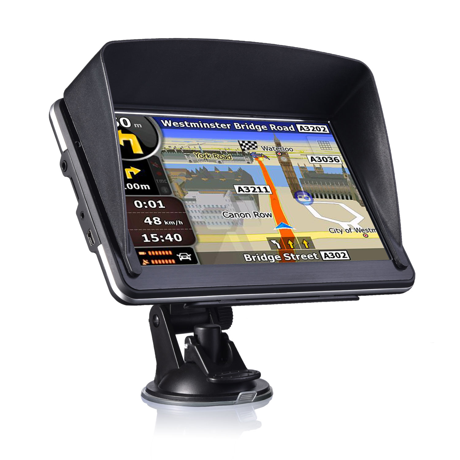 Car GPS Navigation 7 Inch Touch Screen GPS Navigator Truck Sunshade Sat Nav 256M+8G Map GPS Navigators