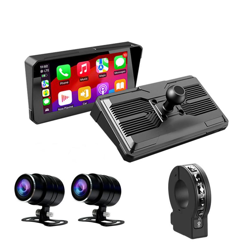 6inch Carplay Motorcycle DVR Navigation GPS Wireless CarPlay Android Auto Airplay Display Screen Portable Moto Monitor IPX8