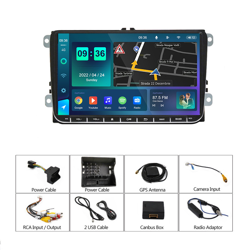 Car Radio For Volkswagen VW VOLKSWAGEN Golf Caddy Tiguan Seat EOS Car Stereo Multimedia Player Navigation Supplier