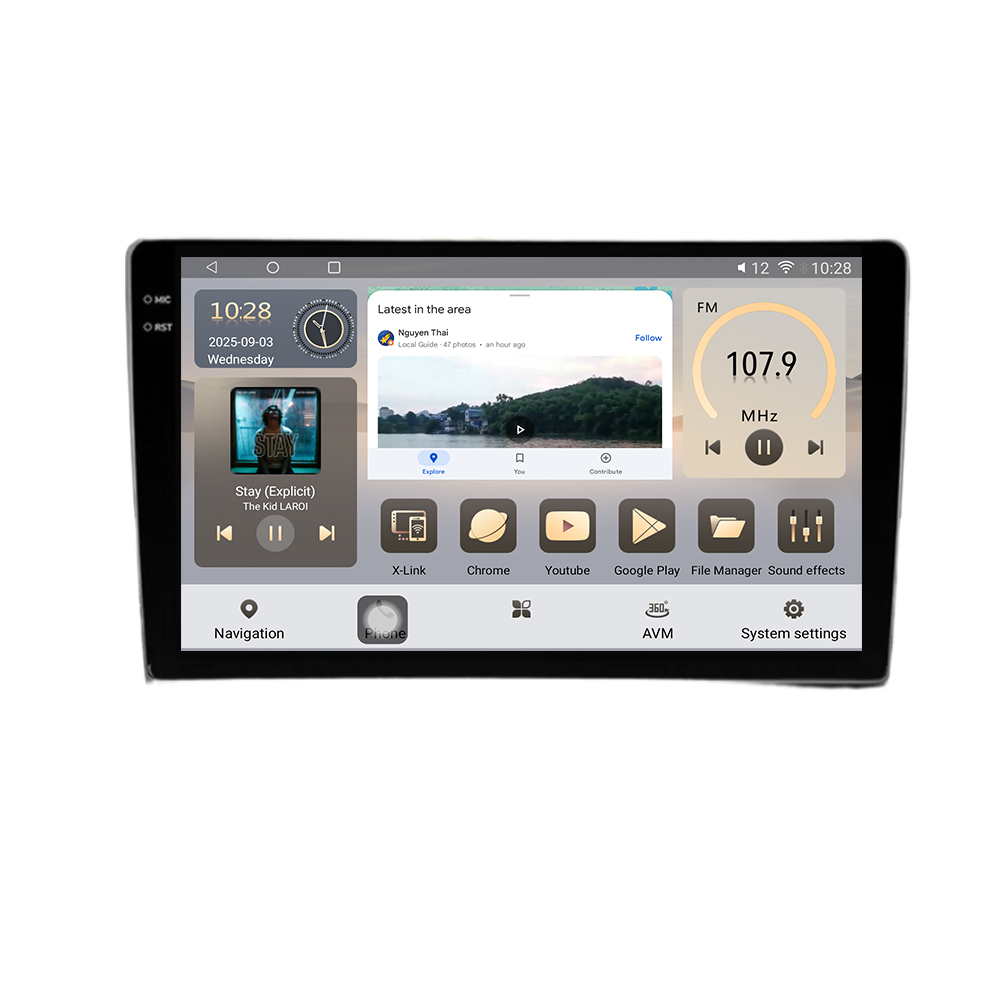 Qualcomm 2K Screen Android14 Car Radio 9/10inch Universal Host Player Navigation Video Multimedia For lada hyundai Suzuki Ford